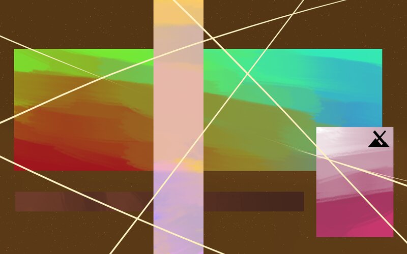 Abstract Geometric Shapes — Brown, Calm, Digital Art