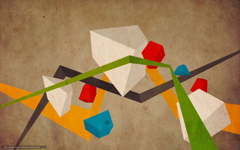 Abstract Geometric Shapes — Brown, Calm