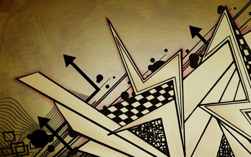 Abstract Geometric Shapes — Brown, Dynamic