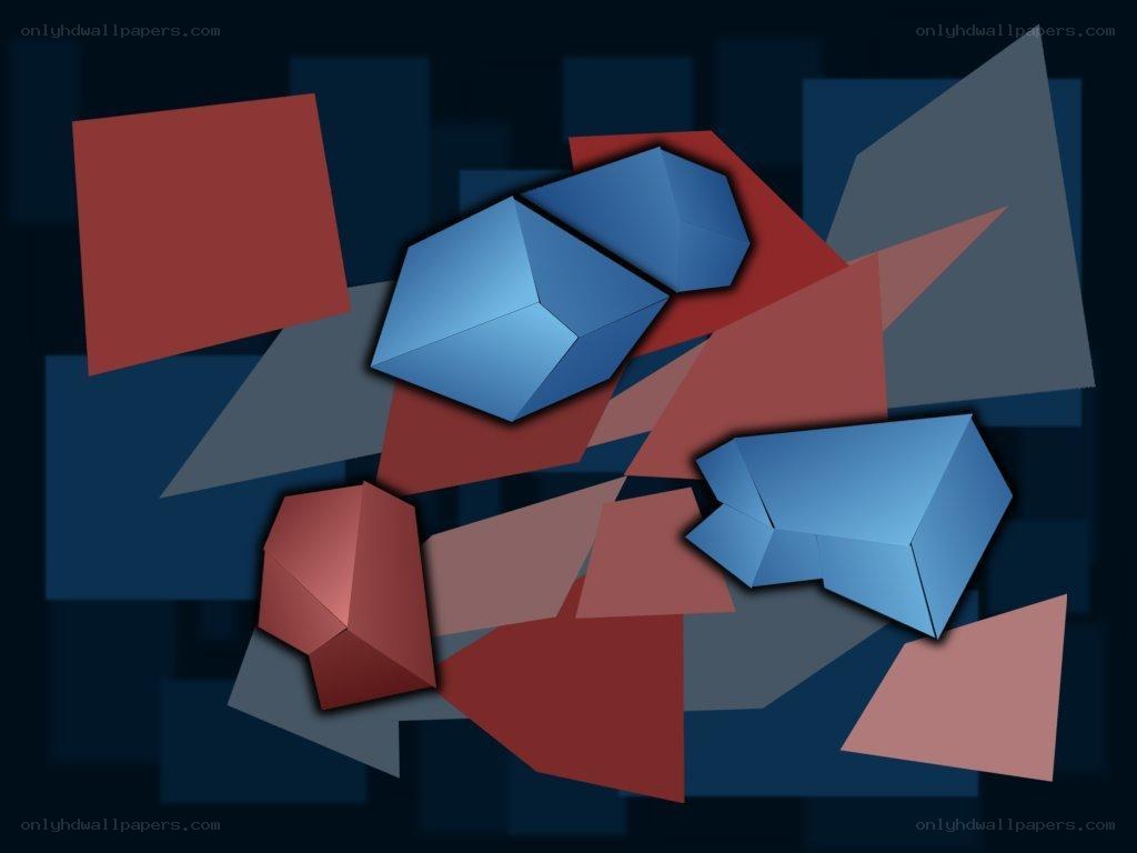 Abstract geometric shapes collage