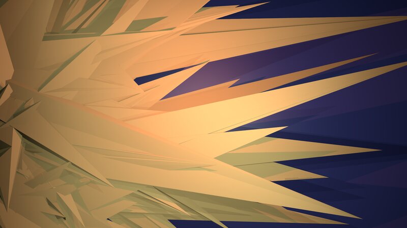 Abstract Geometric Shapes — Gold, Dramatic, Digital Art