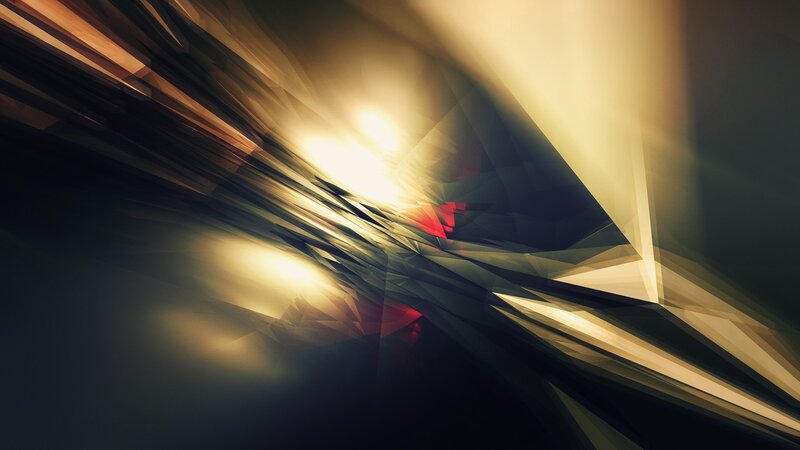 Abstract Geometric Shapes — Gold, Dramatic