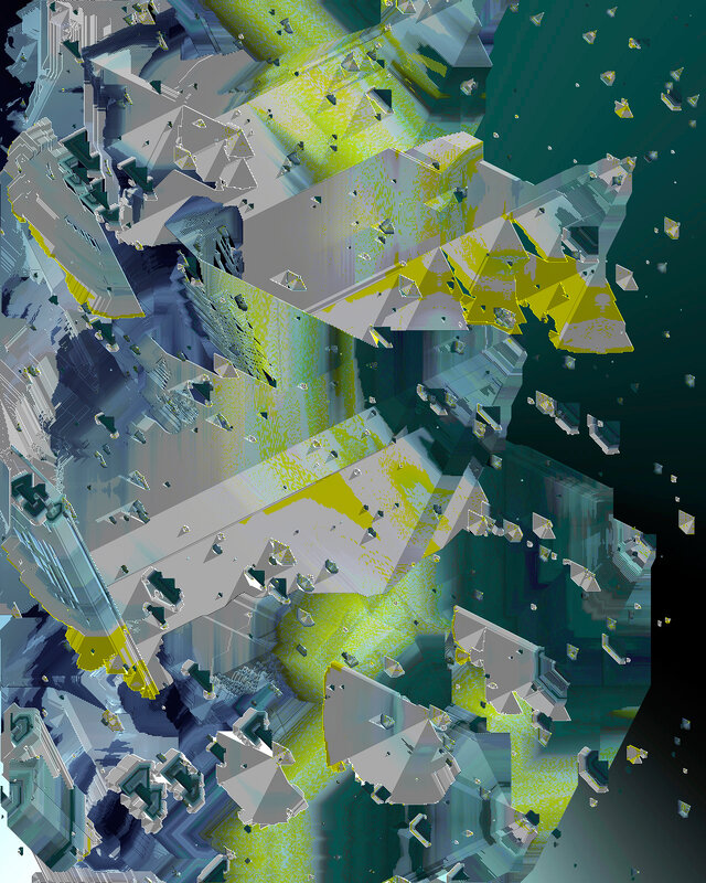 Abstract Geometric Shapes — Gray, Chaotic