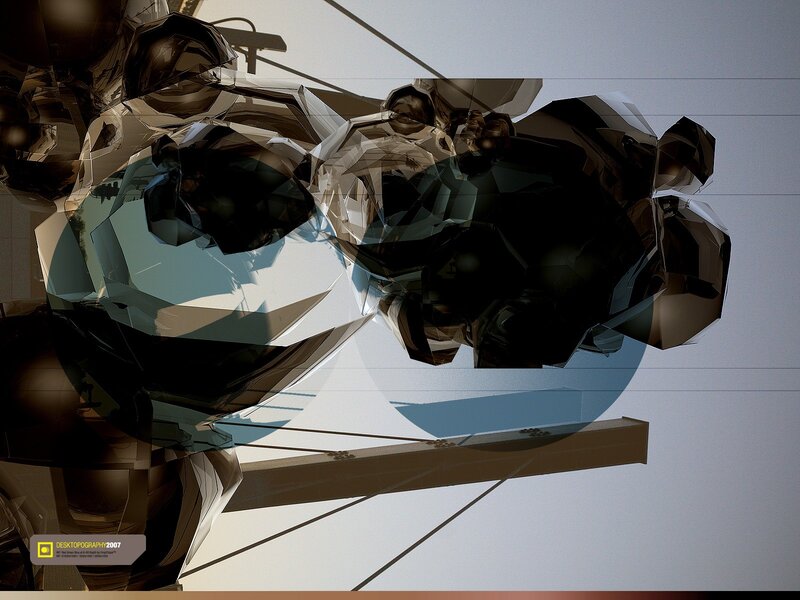 Abstract Geometric Shapes — Gray, Dramatic