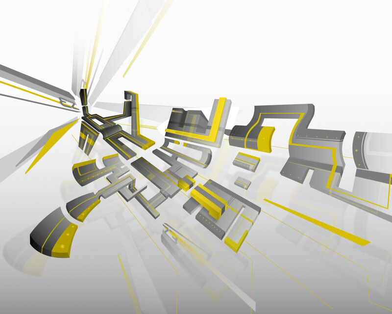 Abstract Geometric Shapes — Gray, Dynamic, 3d Render