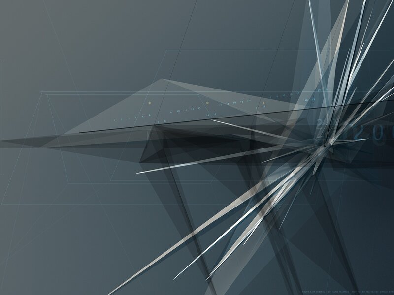 Abstract Geometric Shapes — Gray, Minimalist, Digital Art
