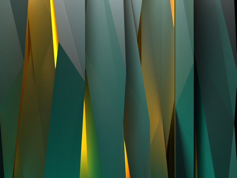Abstract Geometric Shapes — Green, Calm, Yellow Light