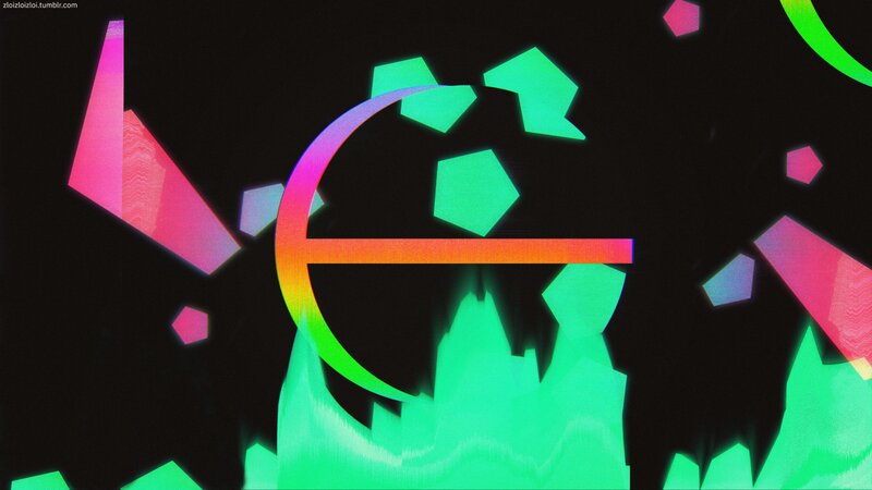 Abstract Geometric Shapes — Green, Vibrant, Digital Art
