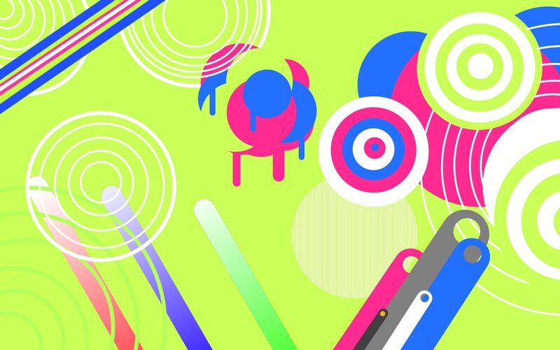 Abstract Geometric Shapes — Green, Vibrant, Vector Art