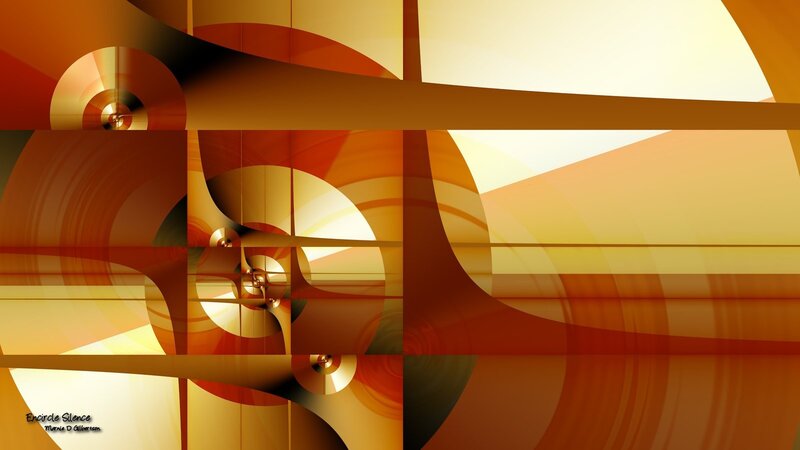 Abstract Geometric Shapes — Orange, Calm, Circles