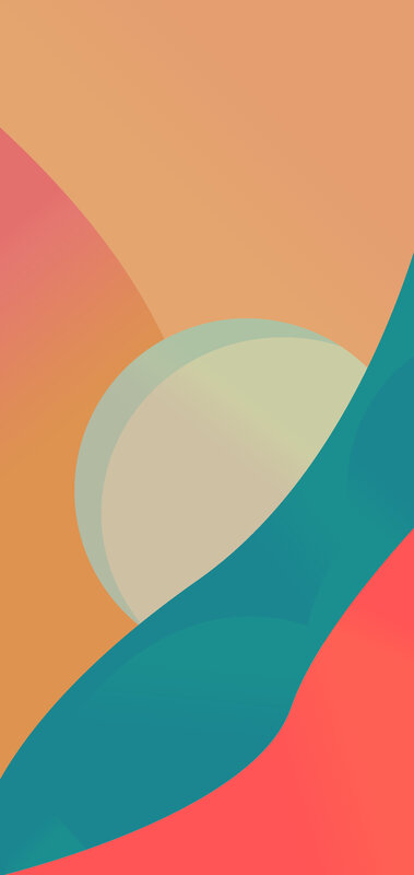 Abstract Geometric Shapes — Orange, Calm, Curved Lines