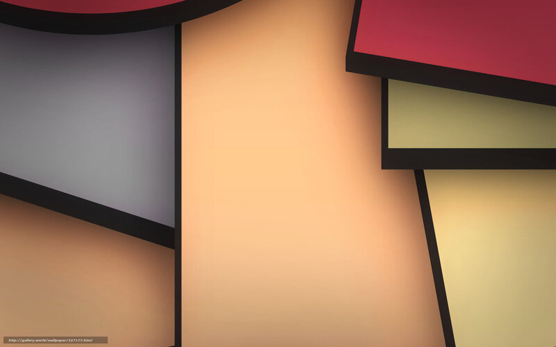 Abstract Geometric Shapes — Orange, Calm, Lines