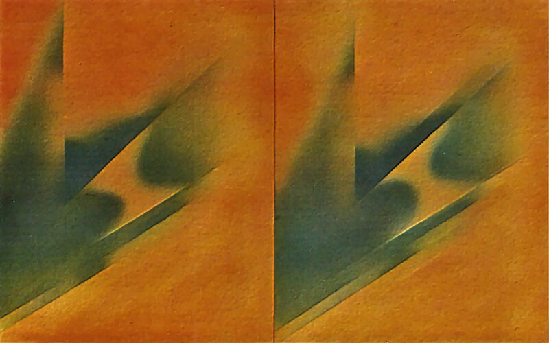 Abstract Geometric Shapes — Orange, Calm