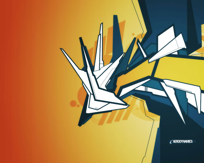 Abstract Geometric Shapes — Orange, Dynamic