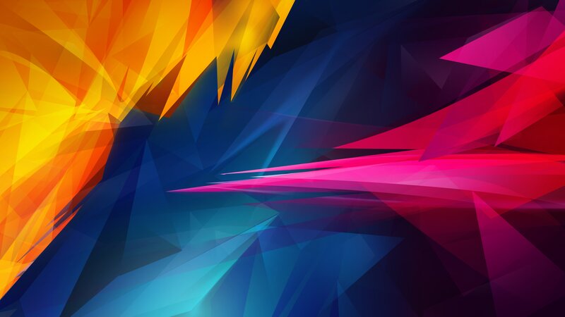 Abstract Geometric Shapes — Orange, Dynamic, Triangles