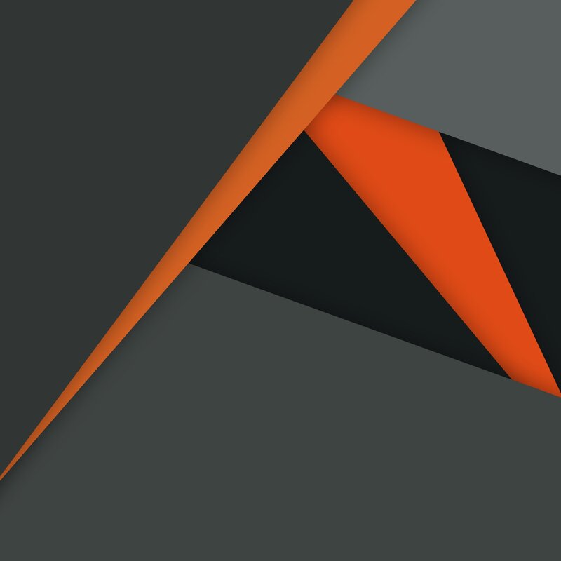 Abstract Geometric Shapes — Orange, Minimalist