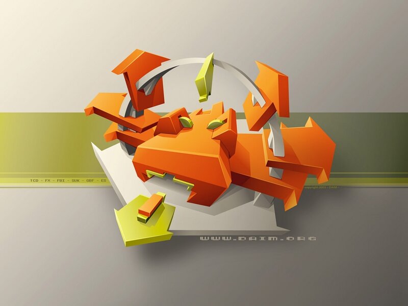 Abstract Geometric Shapes — Orange, Neutral, 3d Render, Arrows
