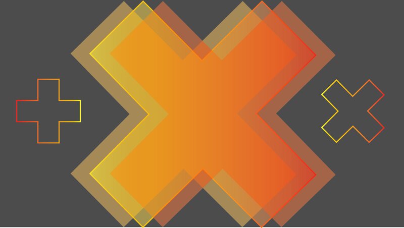 Abstract Geometric Shapes — Orange, Neutral