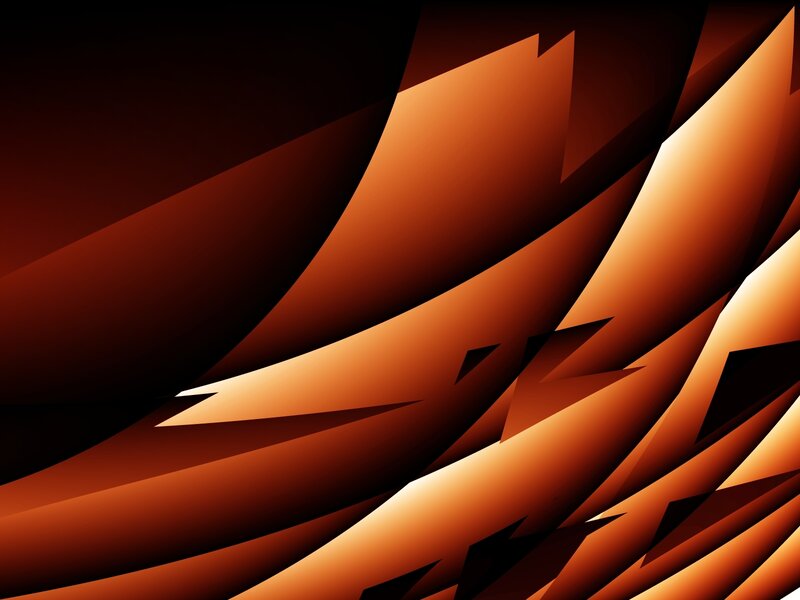 Abstract Geometric Shapes — Orange