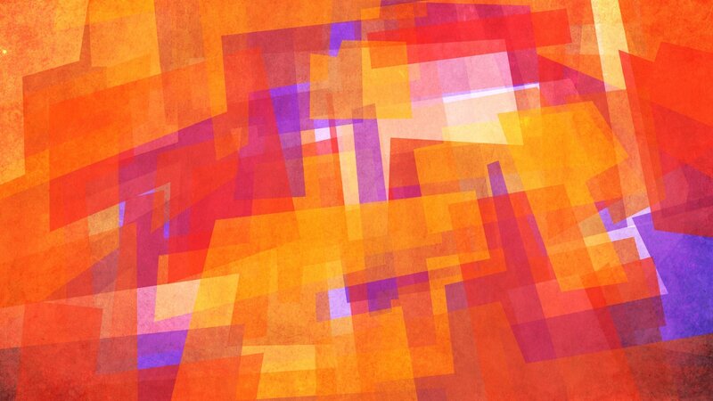 Abstract Geometric Shapes — Orange, Vibrant