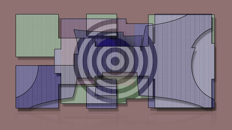 Abstract Geometric Shapes — Purple, Calm