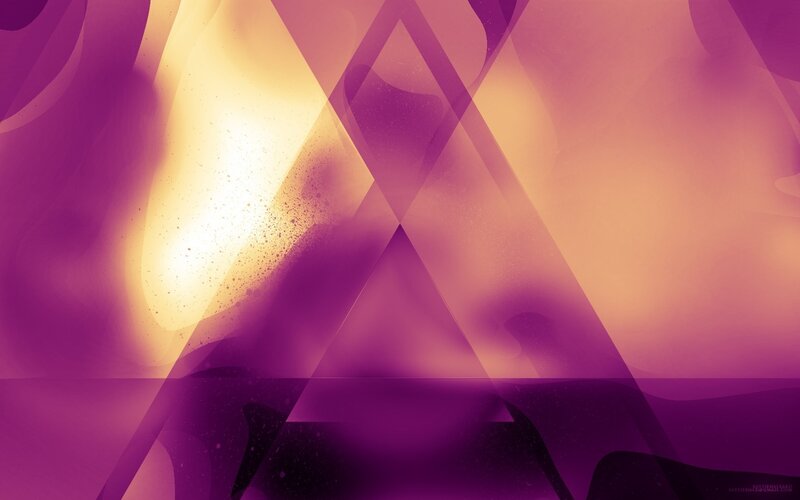 Abstract Geometric Shapes — Purple, Dramatic, Digital Art, Triangles