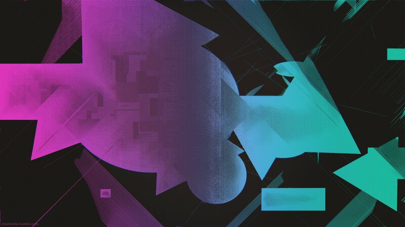 Abstract Geometric Shapes — Purple, Dynamic, Digital Art, Geometric Shapes