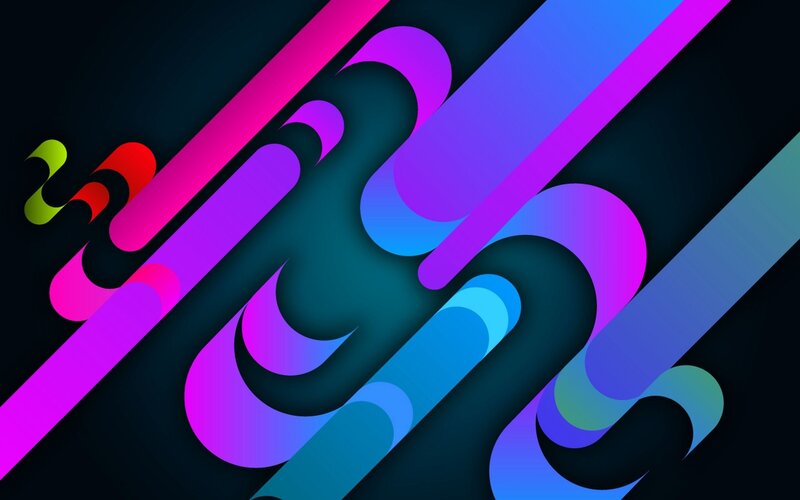 Abstract Geometric Shapes — Purple, Dynamic, Lines