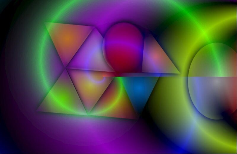 Abstract Geometric Shapes — Purple