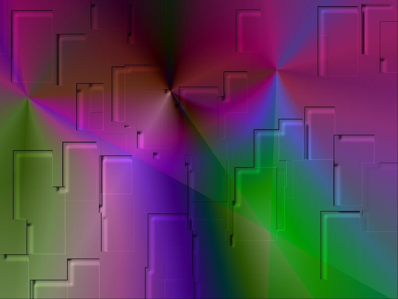 Abstract Geometric Shapes — Purple, Vibrant, Digital Art, Rectangles