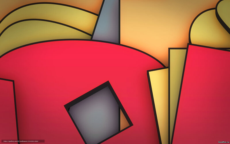 Abstract Geometric Shapes — Red, Calm, Red Shape