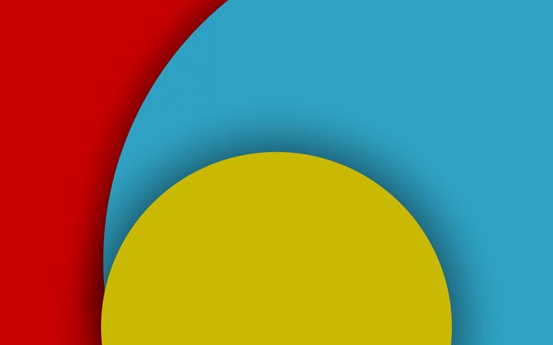 Abstract Geometric Shapes — Red, Calm