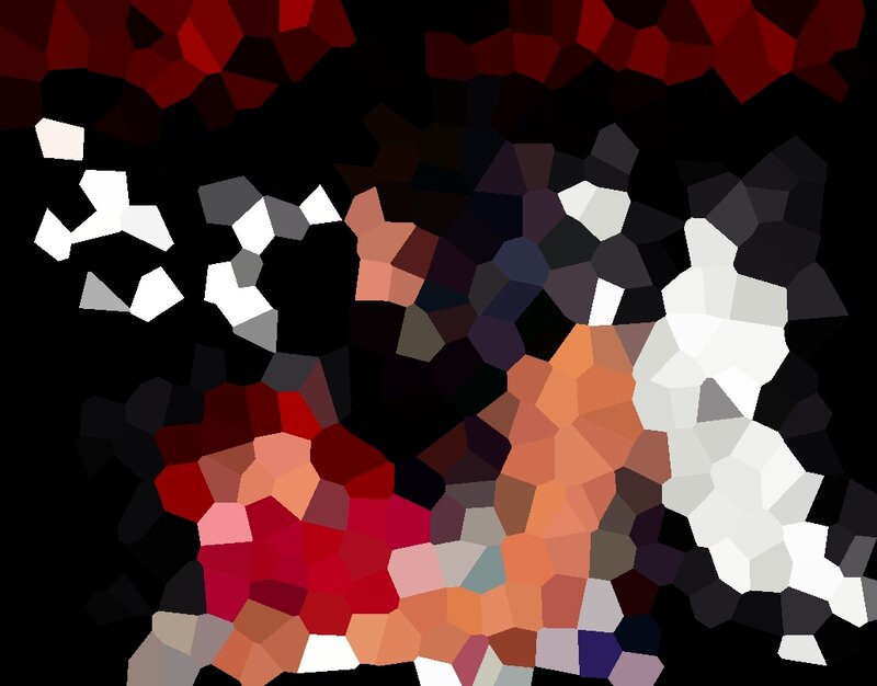 Abstract Geometric Shapes — Red, Chaotic