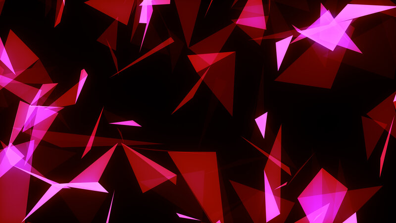 Abstract Geometric Shapes — Red, Dark