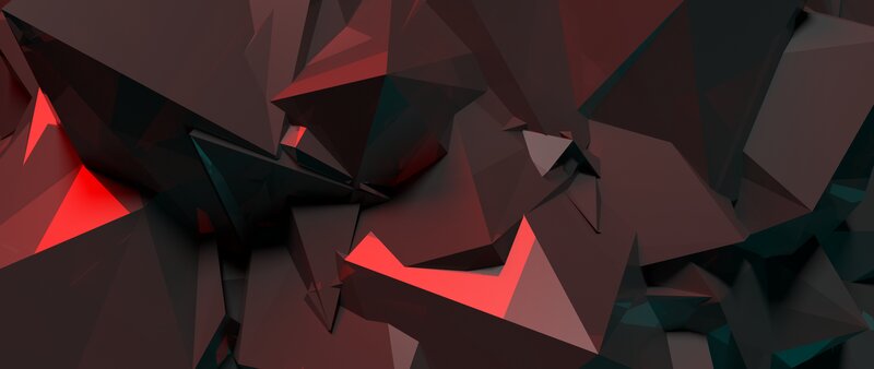Abstract Geometric Shapes — Red, Dramatic, 3d Render