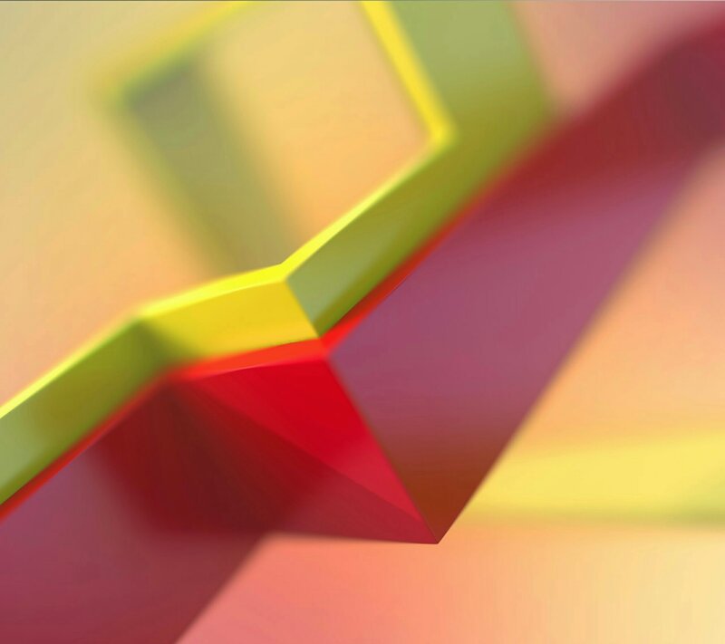 Abstract Geometric Shapes — Red, Dynamic, 3d Render