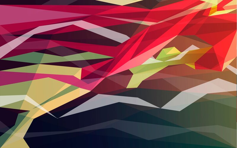 Abstract Geometric Shapes — Red, Dynamic, Triangles, Lines
