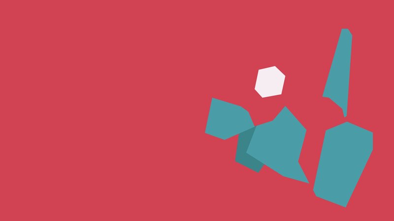 Abstract Geometric Shapes — Red, Minimalist, Vector Art
