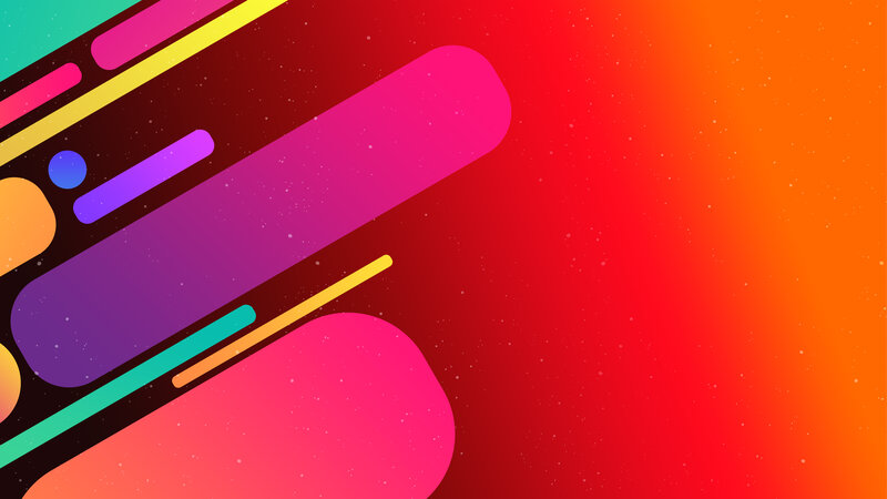 Abstract Geometric Shapes — Red, Vibrant, Lines