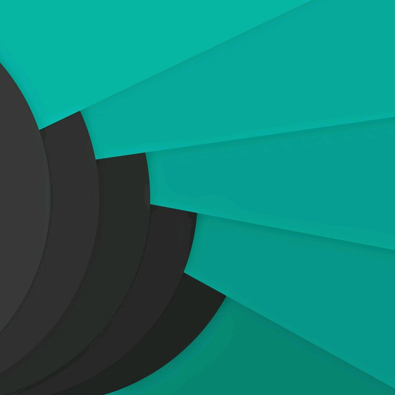 Abstract Geometric Shapes — Teal, Calm, Curved Lines