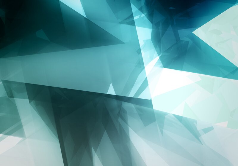 Abstract Geometric Shapes — Teal, Calm, Triangles