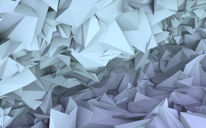 Abstract Geometric Shapes — White, Calm, 3d Render