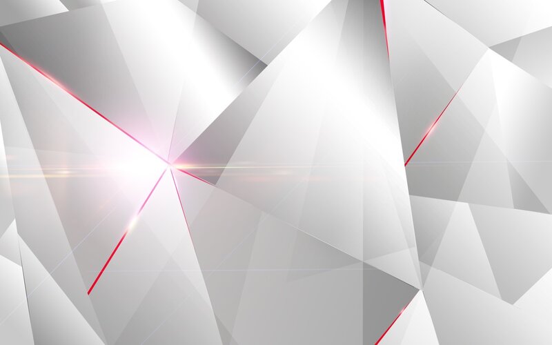 Abstract Geometric Shapes — White, Dramatic, Light Rays, Red Lines