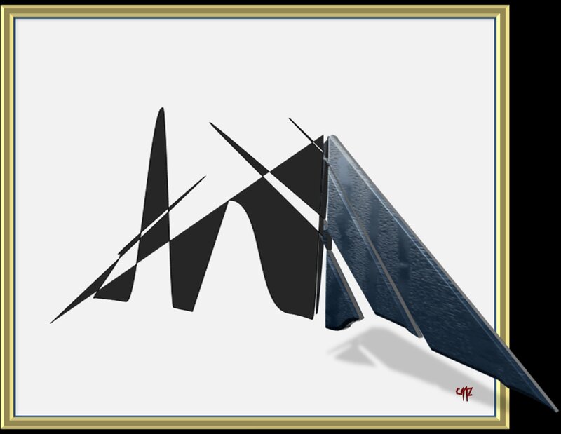 Abstract Geometric Shapes — White, Minimalist