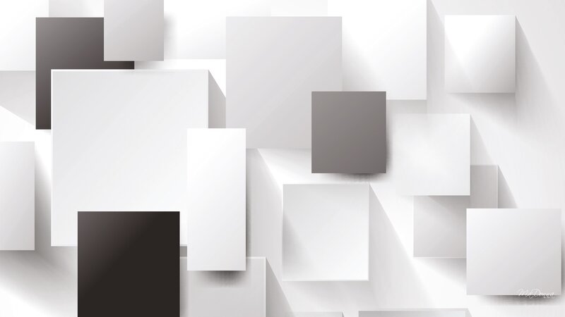 Abstract Geometric Shapes — White
