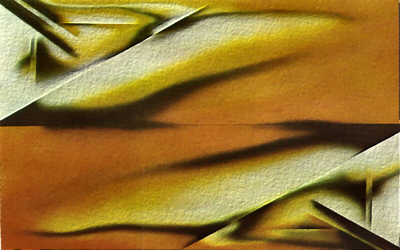 Abstract Geometric Shapes — Yellow, Calm