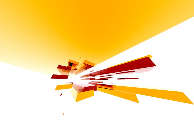 Abstract Geometric Shapes — Yellow, Dynamic, 3d Render, Lines
