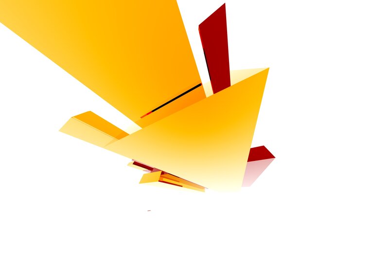 Abstract Geometric Shapes — Yellow, Dynamic, Vector Art