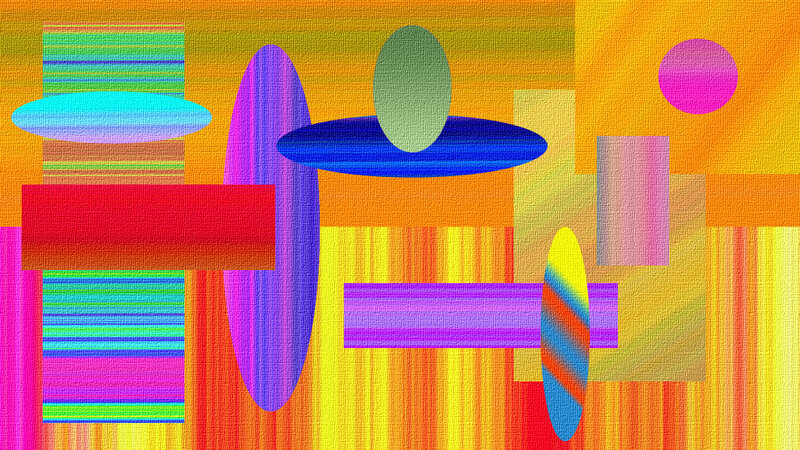 Abstract Geometric Shapes — Yellow