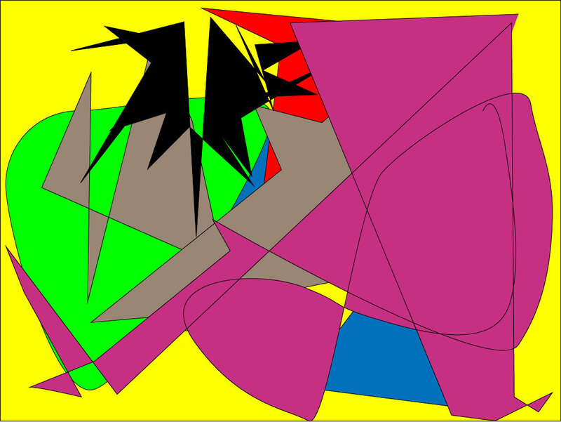 Abstract Geometric Shapes — Yellow, Vibrant